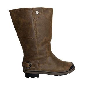 Thinsulate 3M Tall Buckled Winter Boots 200 Count - Brown - Size 7 EUC